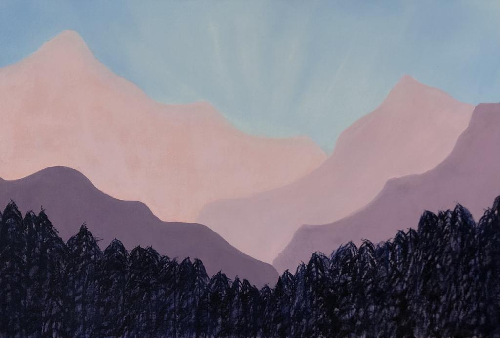 Mountain scene painting by Kallie Price
