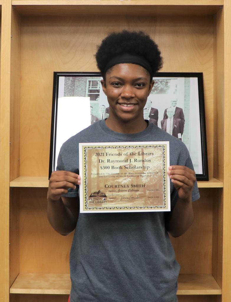 Courtney Smith: 2021 Recipient of The Friends of the Library Dr. Raymond J. Rundus Book Scholarship