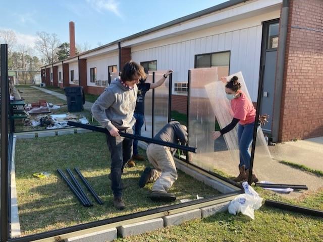 UNCP students and faculty are volunteering to build gardens at local elementary schools