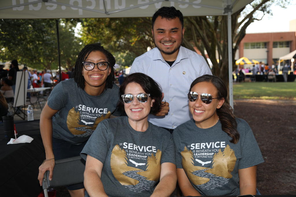The Office of Community and Civic Engagement were among many campus partners promoting their services at Pembroke Day