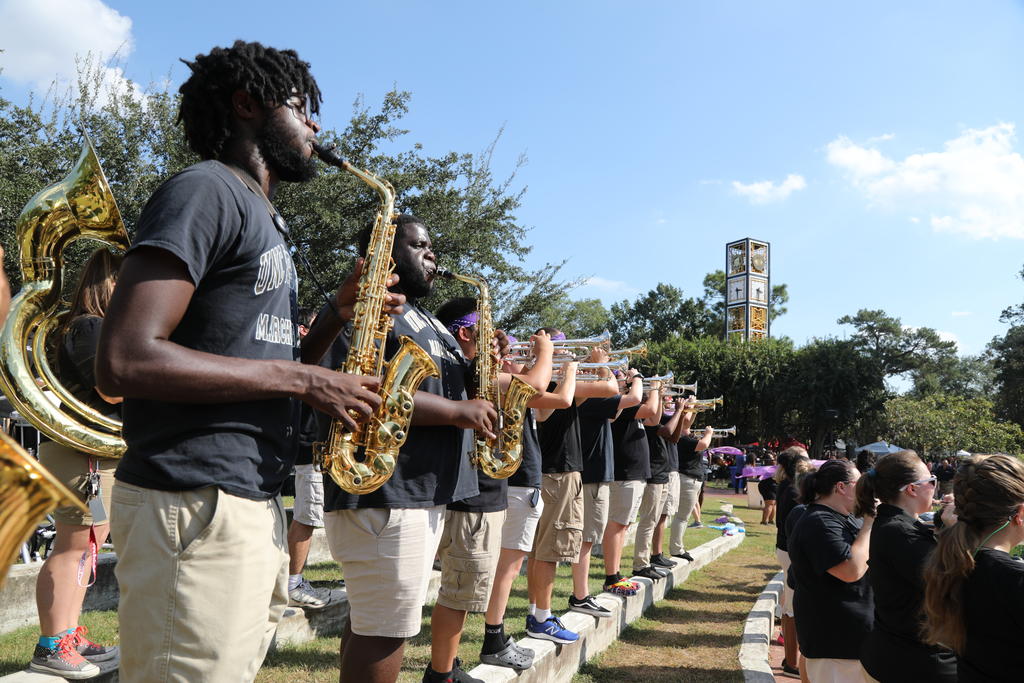 The Spirit of the Carolinas Marching Band performs during Pembroke Day 2019