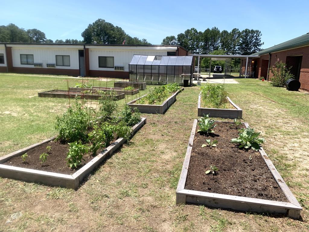 Garden beds at Rex Rennert Elementary School