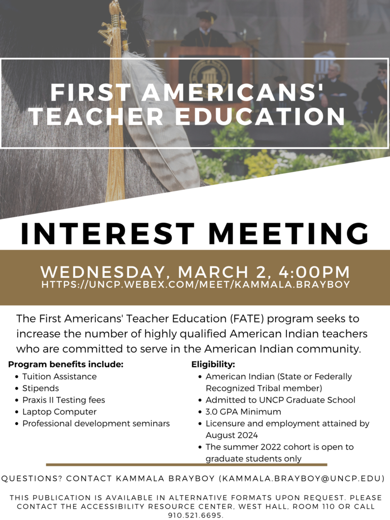 first americans teacher edcuation interest meeting march 2 2022 at 4:00pm via webex
