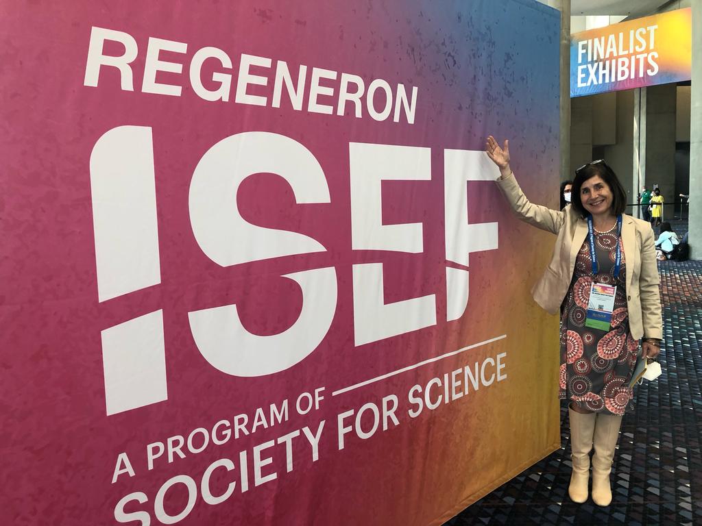 Dr. Maria Santisteban served as a judge at the 2022 Regeneron International Science and Engineering Fair