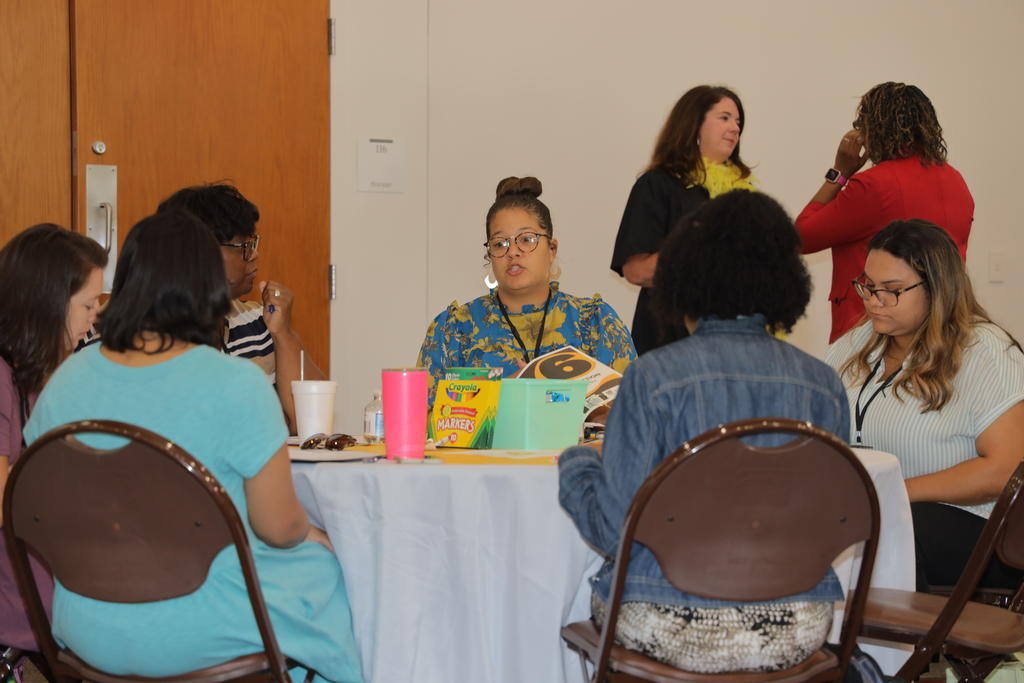 Dr. Leslie Locklear led on of the many breakout sessions during the Beginning Teacher Leadership Symposium at UNC Pembroke