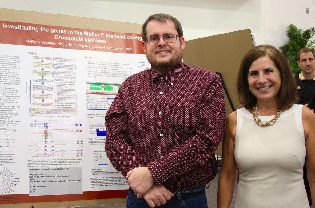Matthew Standen (left) and his research mentor Dr. Maria Santisteban