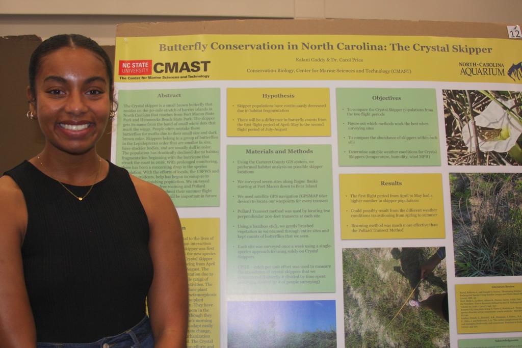 Kalani Gaddy presents her research poster