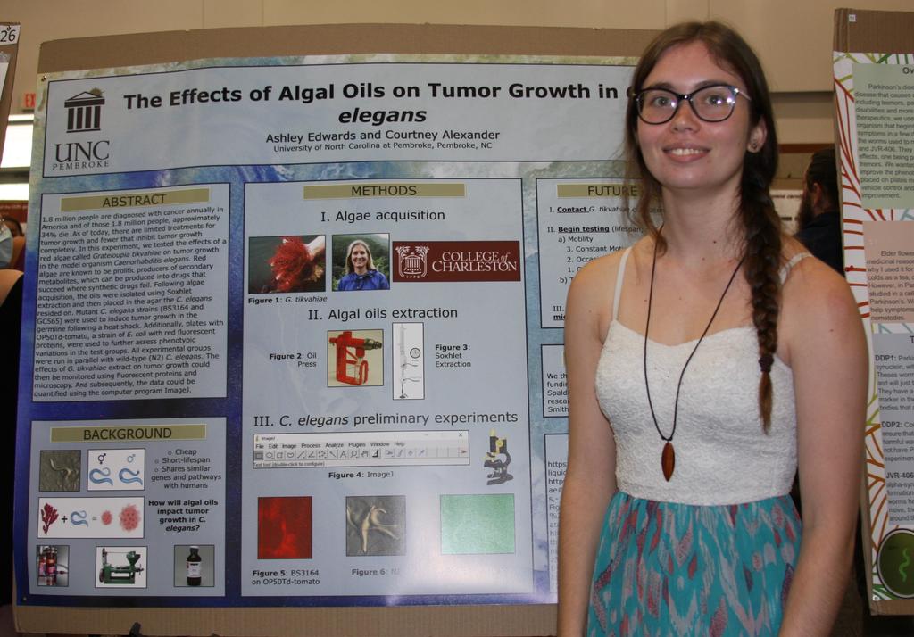 Ashley Edwards presents her research poster