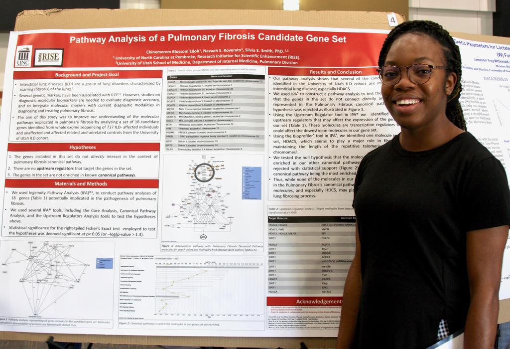 Chinemerem Blossom Edoh presents her research poster