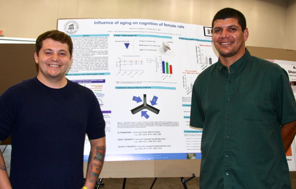 Mark Yorio (left) and one of his research mentors Michael Almeida