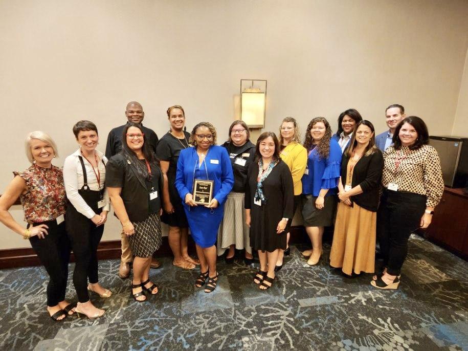 Dean Loury Floyd is pictured at the 40th Annual North Carolina Teacher Education Forumwith faculty and staff from the School of Education