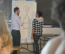 Figure Drawing class in Action