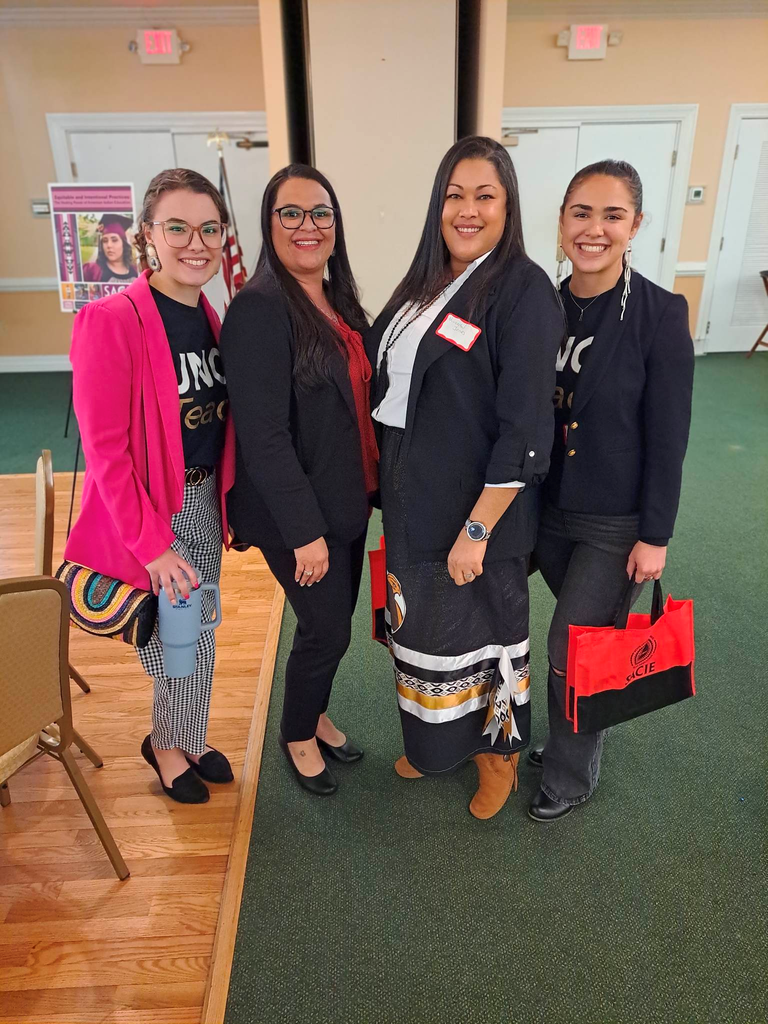 Assistant Professor Dr. Tiffany Locklear (second from left) shown here with students Rhyane Jacobs, Anna Oxendine and Miranda Jones