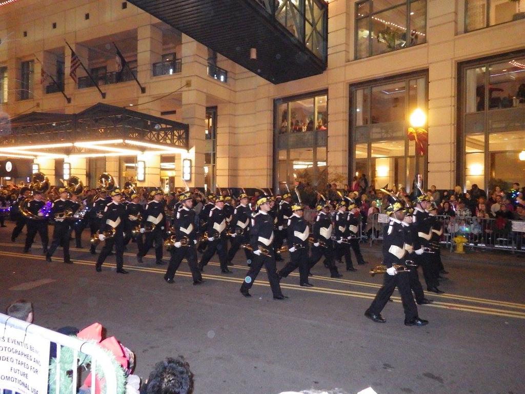 The SOTC marches in the 2015 Grand Illumination Parade in Norfolk, VA