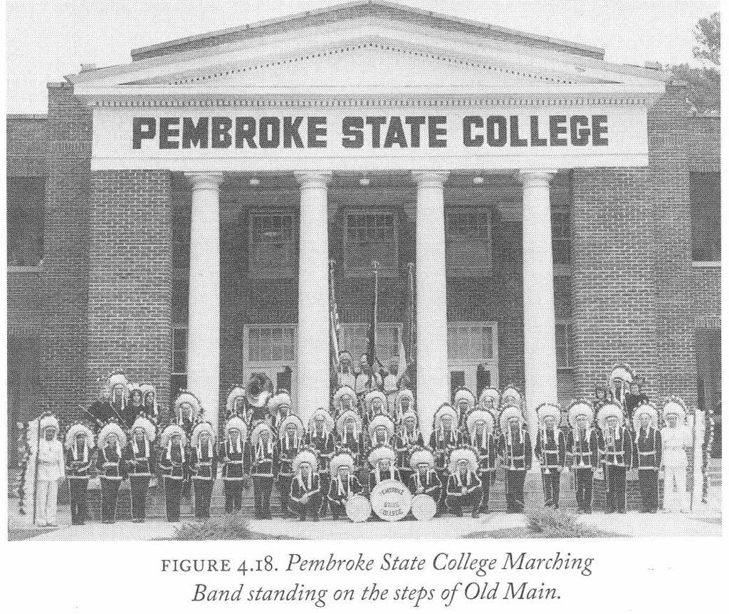 The PSC College Band in front of Old Main