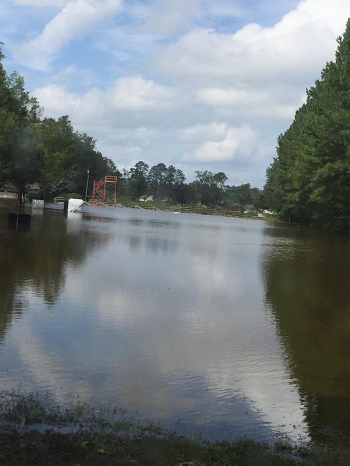 Hurricane Florence flooded the band practice field in 2018