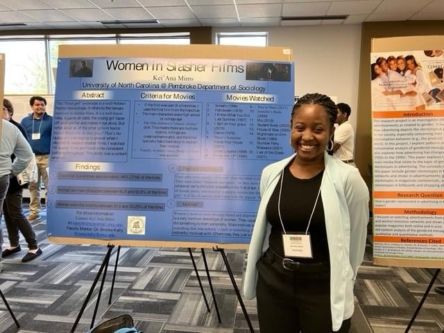 Kei’ana Mims, a student in my Dr. Brooke Kelly's Gender and Society course, on a content analysis of slasher films for PURC.