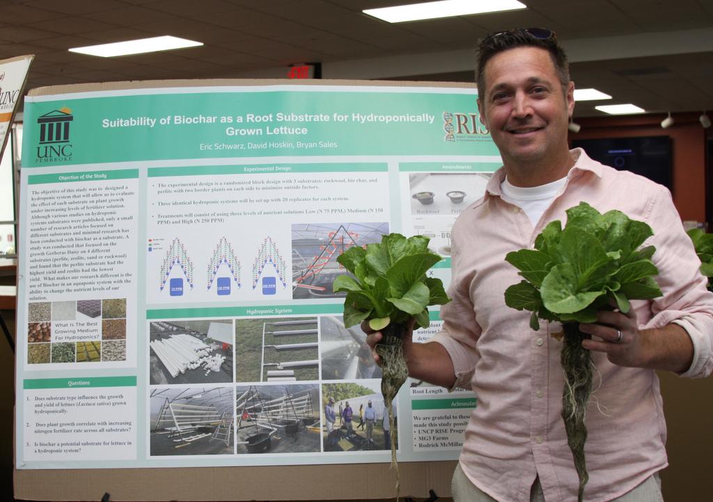 Eric Schwarz and hydroponic lettuce