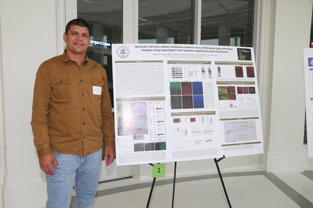 Dr. Michael Almeida, former lab manager of William C. Friday Laboratory and Alzheimer's Disease Research Laboratory, was among the presenters