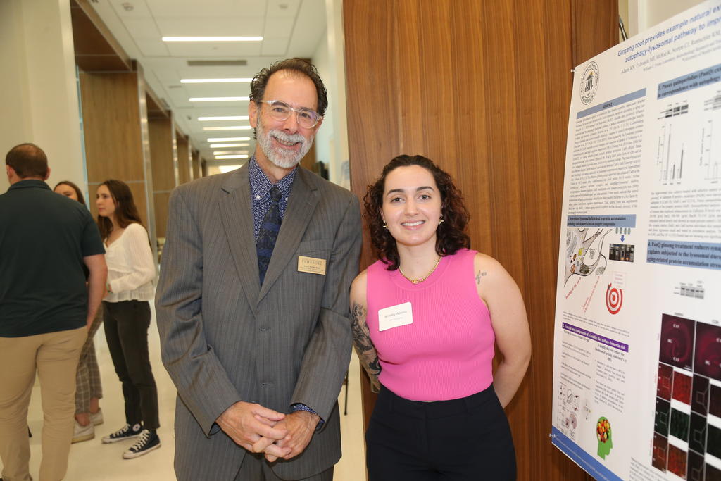 Dr. Ben Bahr and Kinsley Adams, UNCP alumna and Alzheimer's Disease Research lab manager,