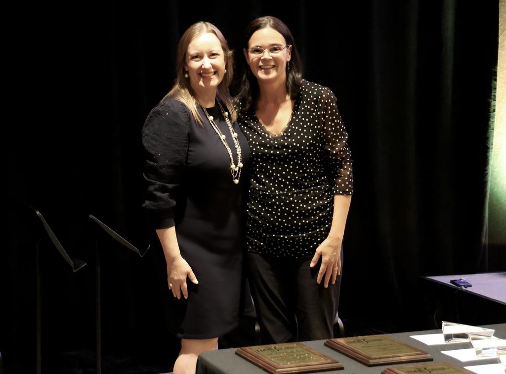 Joanna Hersey (left) with Dr. Deanna Swoboda past-president and conference host