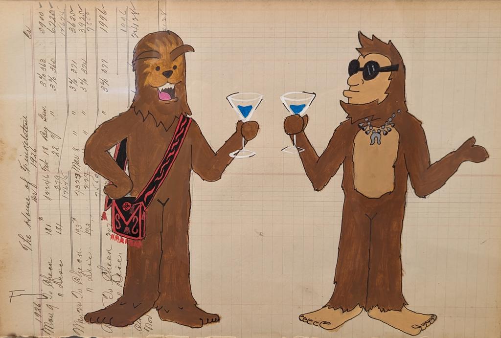Cherokee Cousins, Chewie and Sassquash at the Family Reunion by Tom Farris