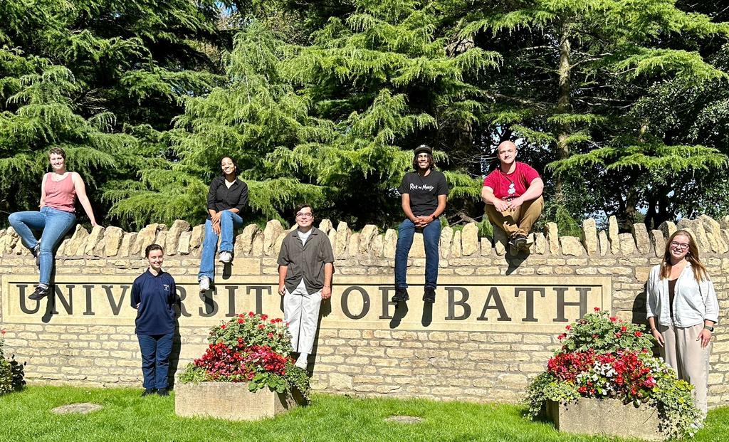 Kimberly Yard (far left) participated in a research internship at the University of Bath