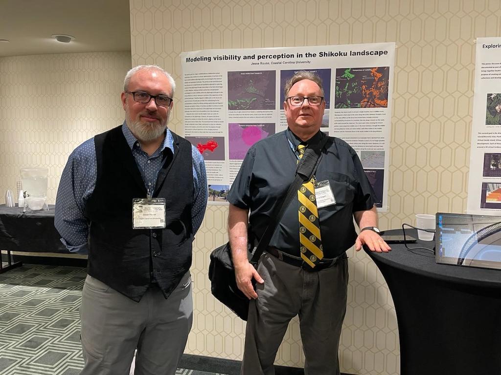 Dr's Edgell (right) and Rouse (left) at the Applied Geography X Conference 2023