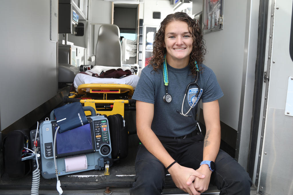 Anna Grossheim serves her community has a EMT with Robeson County EMS
