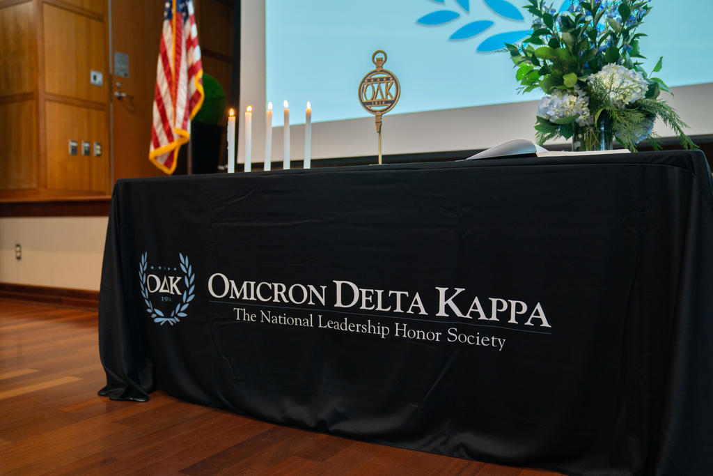 Omicron Delta Kappa induction ceremony