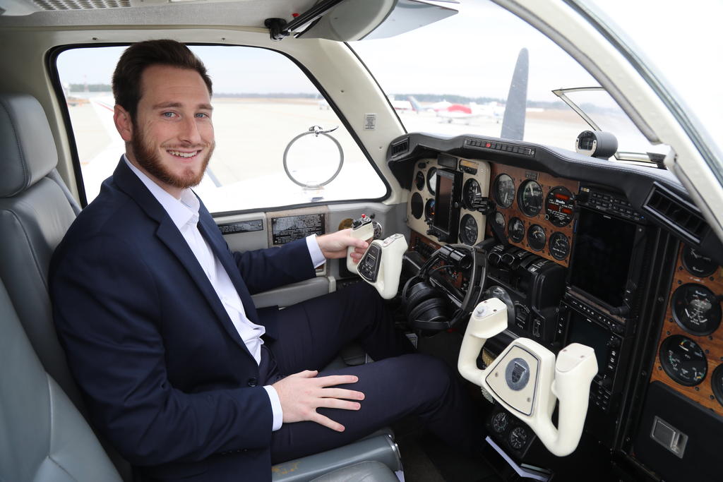 Seth Hatchell earned his pilot's license after completing the aeronautics program at Liberty in 2019, earning his pilot’s license as part of the program.