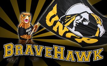 UNC Pembroke's mascot BraveHawk