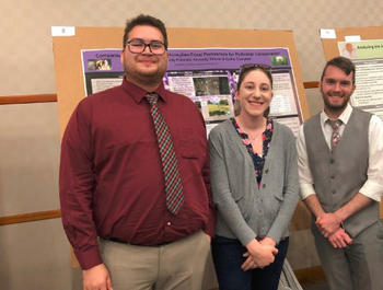 Brandon Herron, faculty mentor Dr. Kaitlin Campbell, and Cody Eubanks (pictured from left to right)