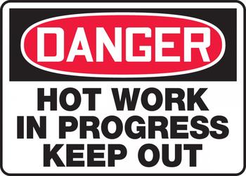 Hot Work warning sign