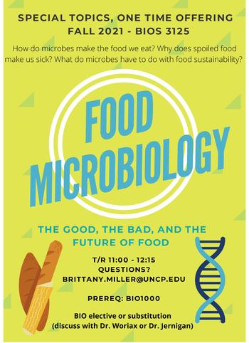Flyer for BIOS 3125 Food Microbiology