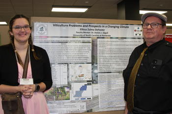 Ellissa DeFeyter (left) was one of several students mentored by Dr. Dennis Edgell (right)