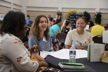 Brave Scholars and NC Teaching Fellow scholarship recipients attend a Future Education Summer Symposium at UNCP on July 20, 2023